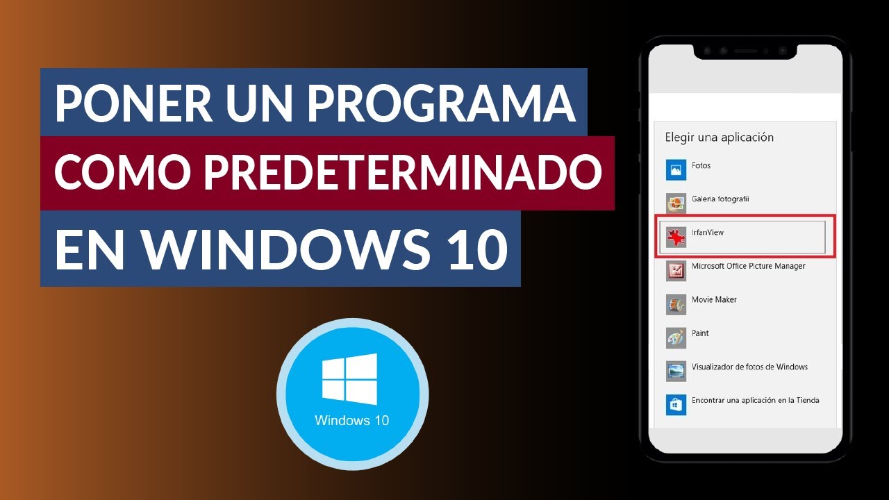 como configurar un programa predeterminado o por defecto en windows 10