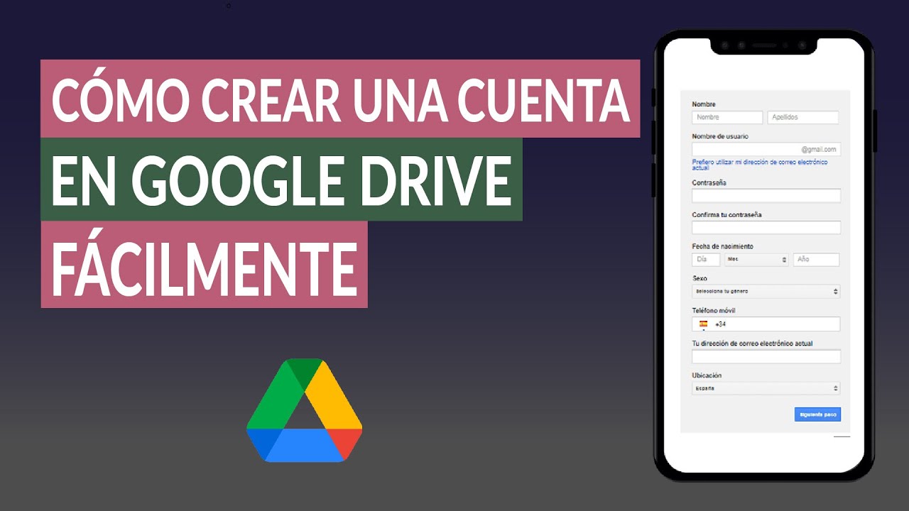 Cómo crear una cuenta de Google Drive