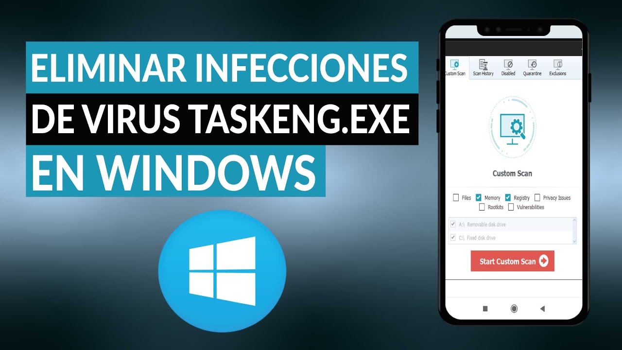 como eliminar y corregir las infecciones por el virus taskeng exe en windows